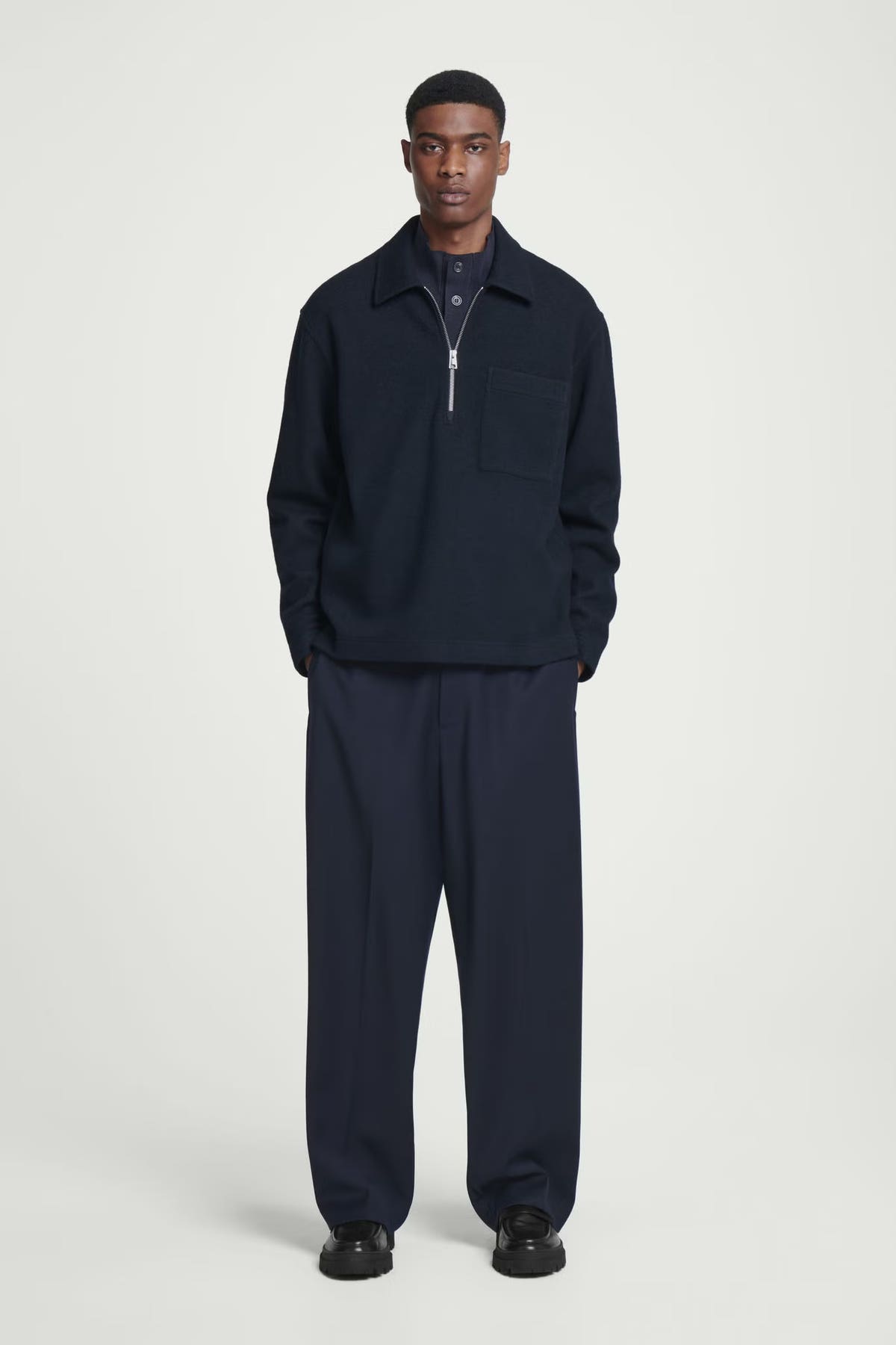 Half-zip Wool-blend Jumper | COS Saudi Arabia